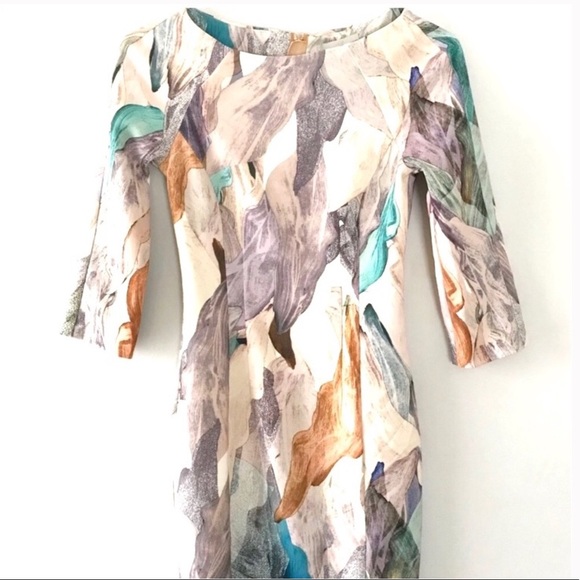 H&M Dresses & Skirts - H&M|| WATERCOLOR FLORAL PENCIL DRESS